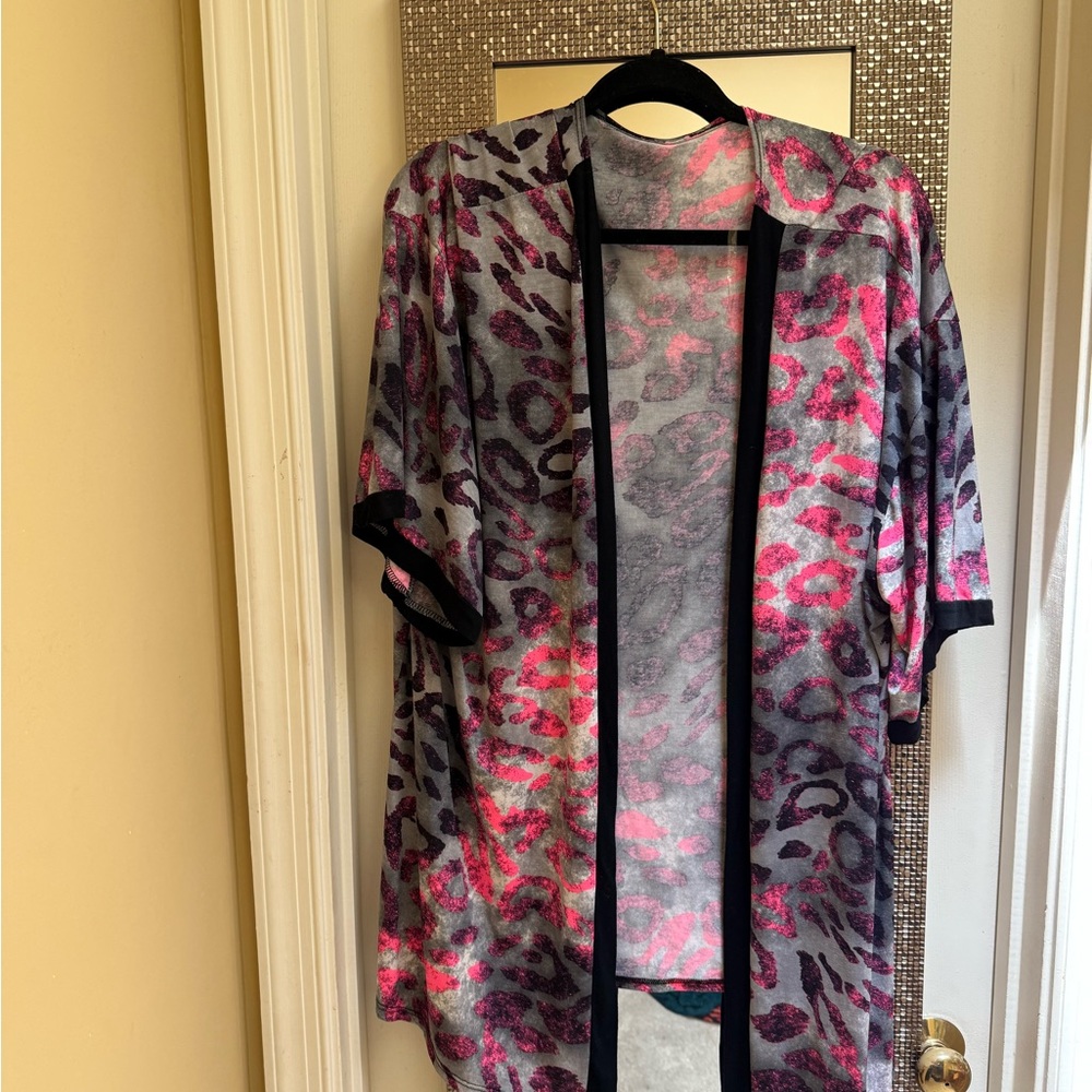 Leopard Print Kimono Cardigan